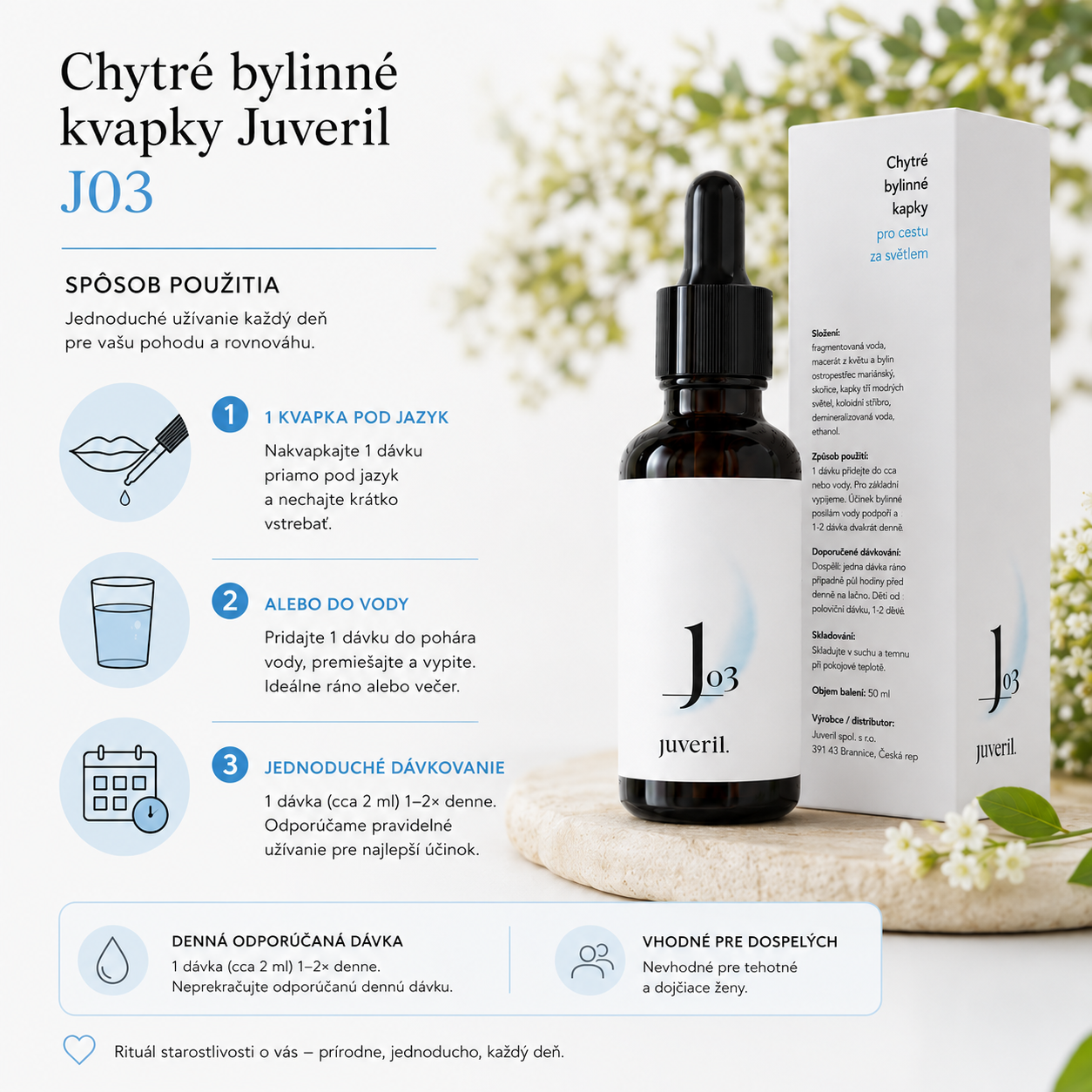 Chytré bylinné kvapky Juveril - J03