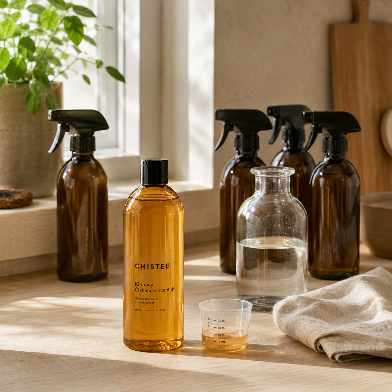 CHISTEE Klubový čistiaci koncentrát 500 ml a viacero refill fliaš